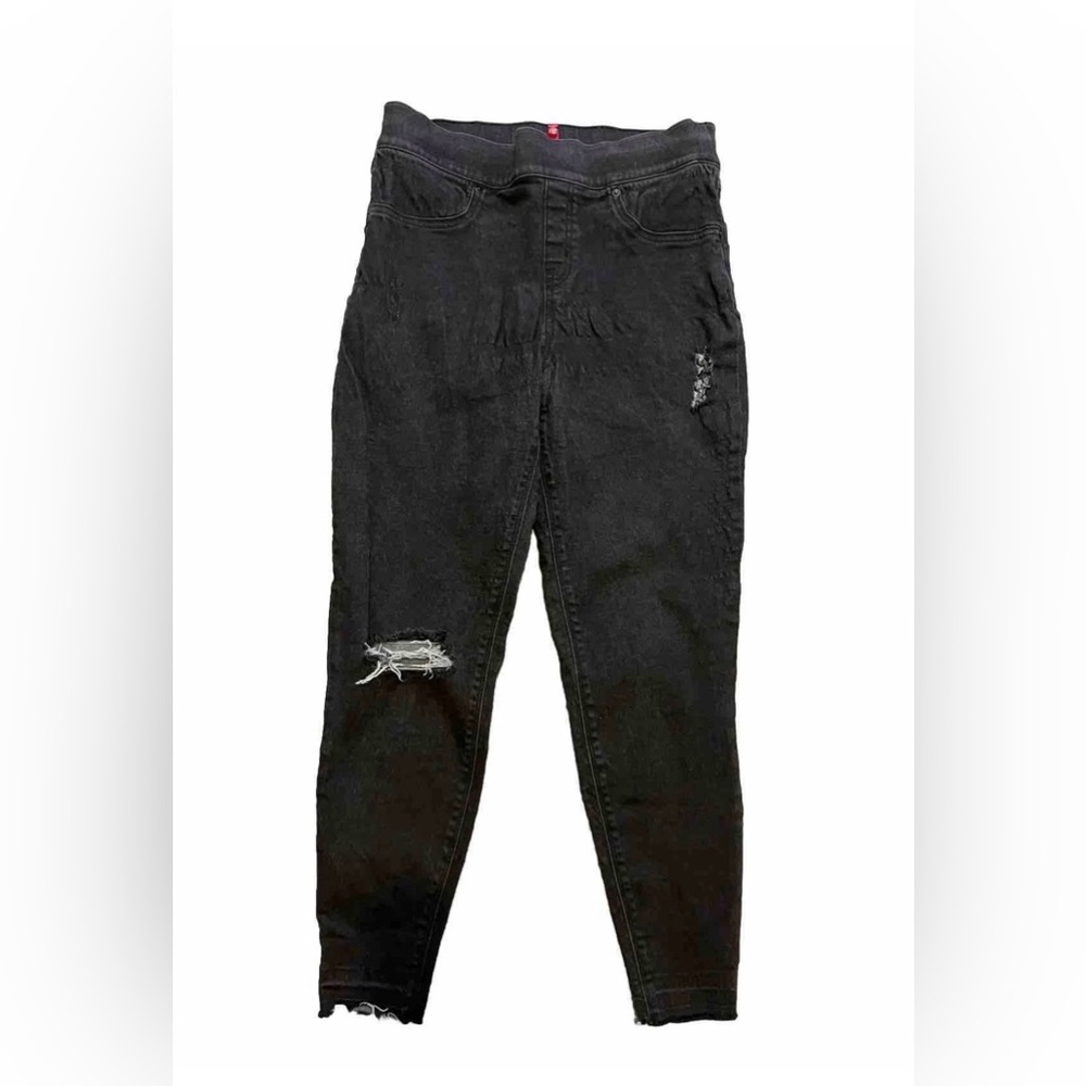 SPANX Ankle Skinny Distressed Vintage Black Jeans Women’s M Petite